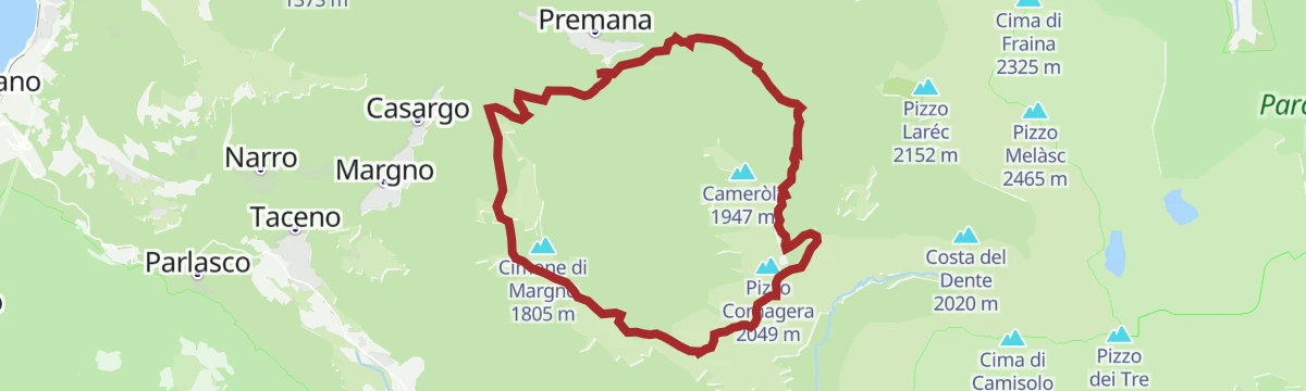 Route map: Tra il cielo e la Valsassina